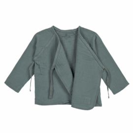 *Kimono muslin petrol green - Lässig*