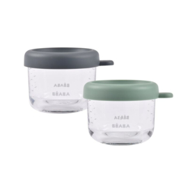 *Glazen bewaarpotjes 150 ml (2x) - Béaba*