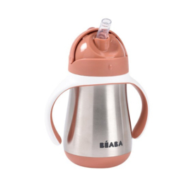 *RVS rietjesbeker terracotta - Béaba*