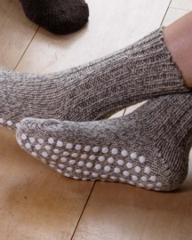*Wollen sokken antislip - Hirsch natur*