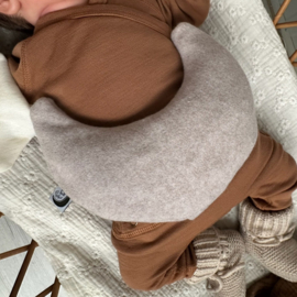 *Kersenpitkussen katoenfleece Taupe - Warmtemaantje*