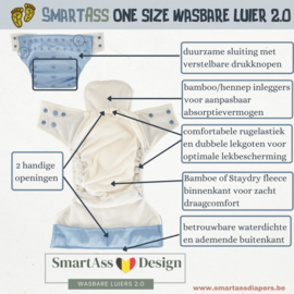 1/4 Set 6x pocketluier - SmartAss diapers