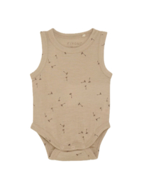 *Wol/zijde body mouwloos naturel - Fixoni*