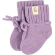 *0/12 mnd - Merinowollen slofjes lavender - Moalie*
