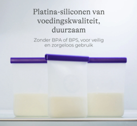 *Siliconen bewaarzakjes voor moedermelk (5x) - Lansinoh*