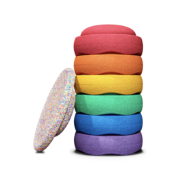*Super confetti rainbow set 6+1 - Stapelstein*