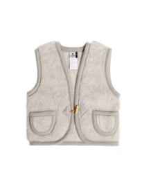 *XXS = 80/86 - Bodywarmer 100% wol Licht grijs - Alwero*