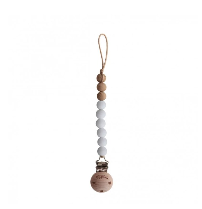 *Fopspeenketting Eva wit - Mushie*