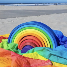 *50 x 50 cm - Speeldoek regenboog - Laura's play cotton*