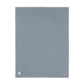 80 x 100 cm - Katoenen deken Nubs blauw - Lässig