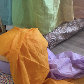 *50 x 50 cm - Speeldoek oranje - Laura's play cotton*
