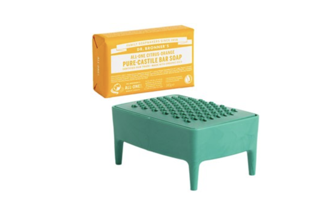 *Zeepbakje/-rasp light green + zeep - Bubble buddy*