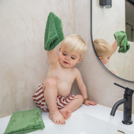 *Washandjes 3x bamboe aloe green - Timboo*