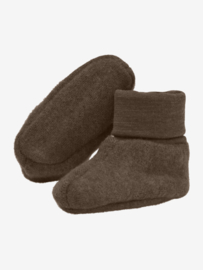*Wollen slofjes warmbruin - Fixoni*