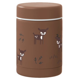 *Thermos food jar hertjes bruin (300 ml) - Fresk*