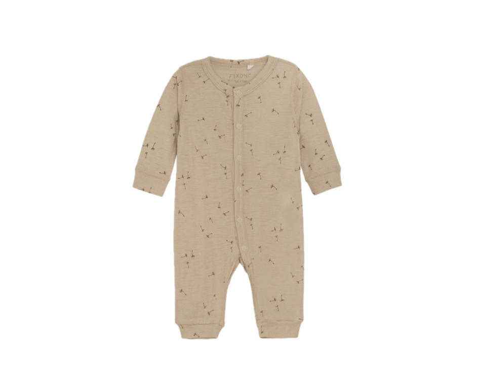 *Wol/zijde jumpsuit naturel - Fixoni*