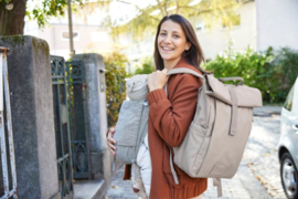*Verzorgingsrugzak Rolltop Up backpack taupe - Lässig*