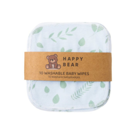 10x Wasbare doekjes Botanical  - Happy Bear