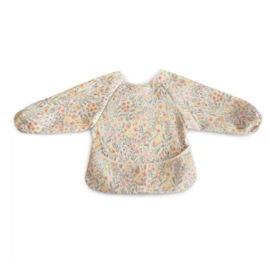 *Slabber met mouwen - Pastel flowers - Mushie*