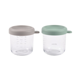 *Glazen bewaarpotjes 250 ml (2x) - Béaba*