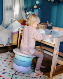*Super confetti rainbow set pastel 6+1 - Stapelstein*
