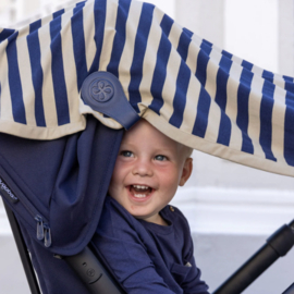 *UV-werende doek UPF50+ - Navy/ sandy stripes - Cloby*