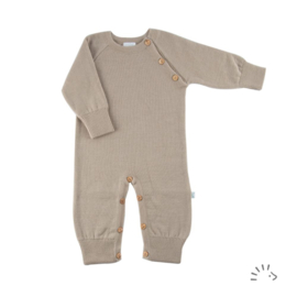 *Wollen gebreide jumspuit beige - iobio*
