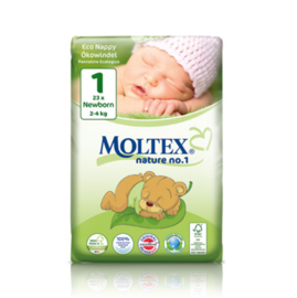 *2/4 kg - Ecologische wegwerpluiers  (22x)- Moltex*
