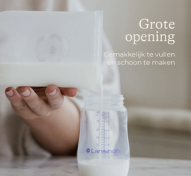*Siliconen bewaarzakjes voor moedermelk (5x) - Lansinoh*