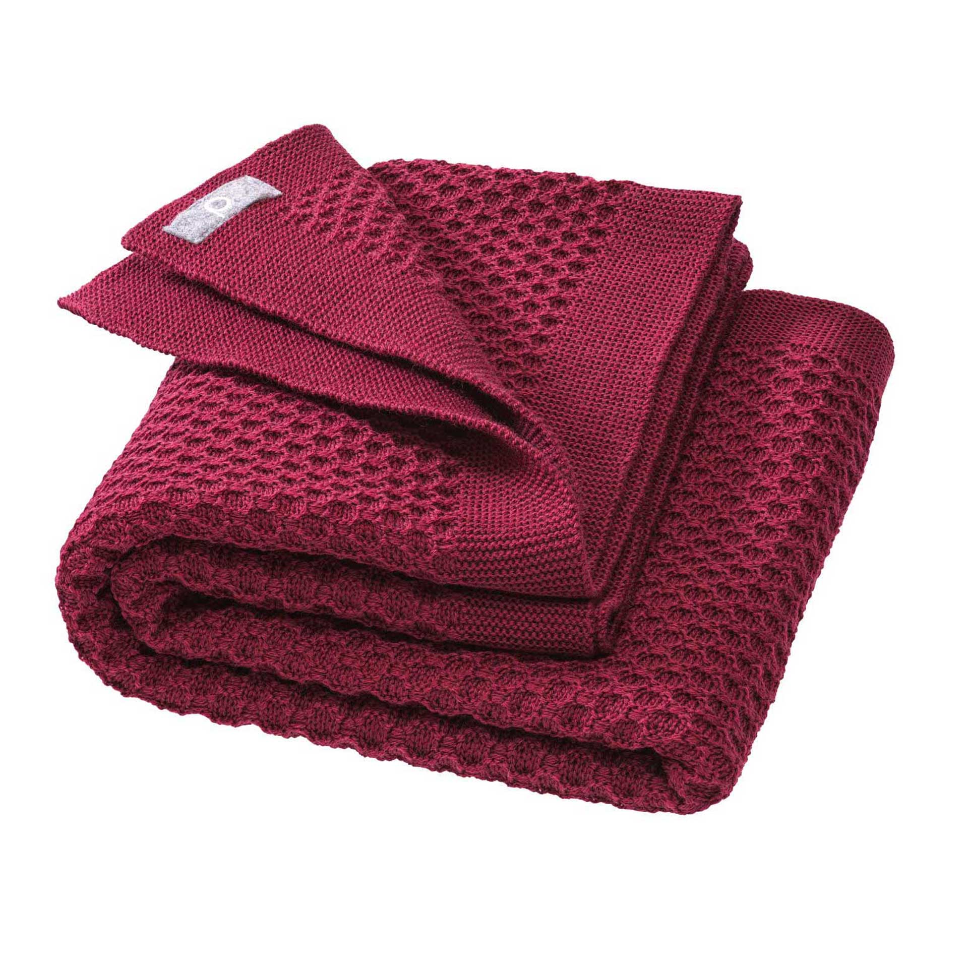 *80 x 100 cm - Wollen deken honeycomb small cassis - Disana*