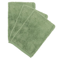 *Washandjes 3x bamboe aloe green - Timboo*