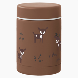 *Thermos food jar hertjes bruin (300 ml) - Fresk*