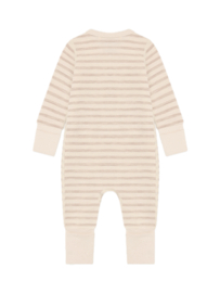 *Jumpsuit merinowol/viscose stripes mocha - CeLaVi*