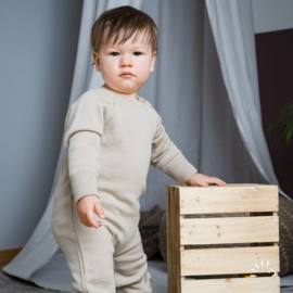 *Wollen gebreide jumspuit beige - iobio*