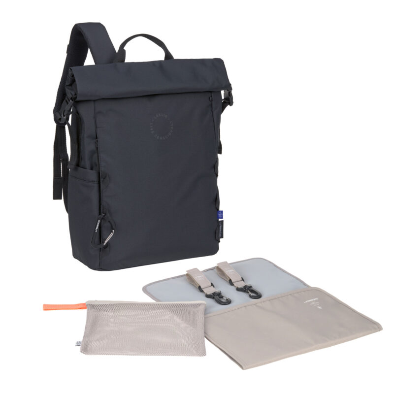 *Verzorgingsrugzak Outdoor rolltop backpack black - Lässig*