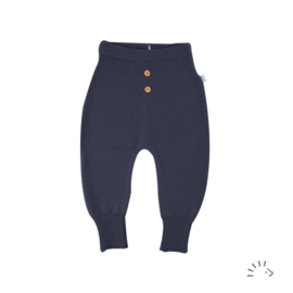 *Wollen gebreid broekje donkerblauw - iobio*