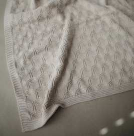 *80 x 100 cm - Katoenen deken Honeycomb beige - Mushie*