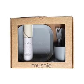 *Geschenkset dinner - powder blue - Mushie*