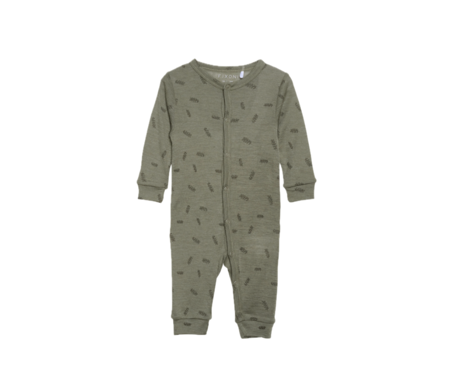 *Wol/zijde jumpsuit groen - Fixoni*