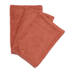 *Washandjes 3x bamboe apricot blush - Timboo*