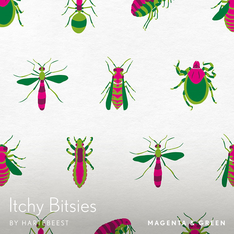 Itchy Bitsies - Magenta & Green