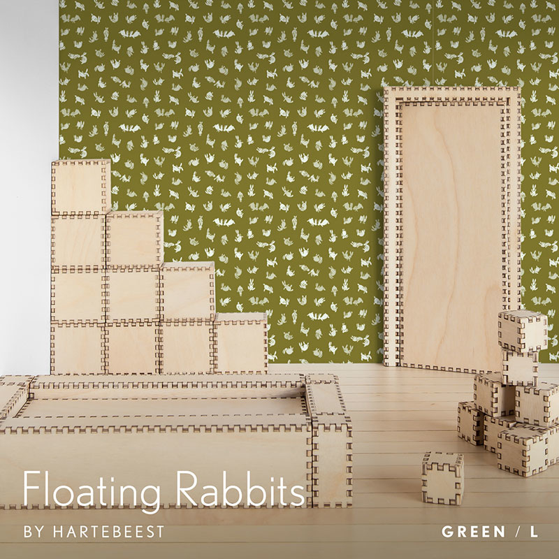 Floating Rabbits - Green