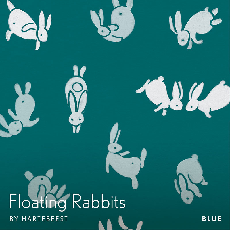 Floating Rabbits - Blue