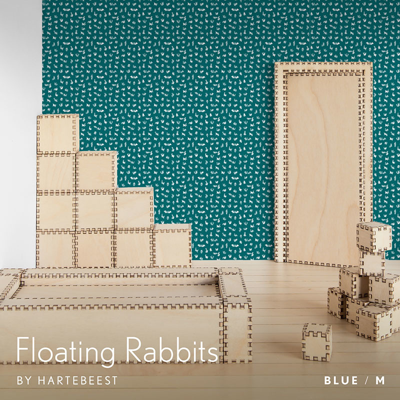 Floating Rabbits - Blue
