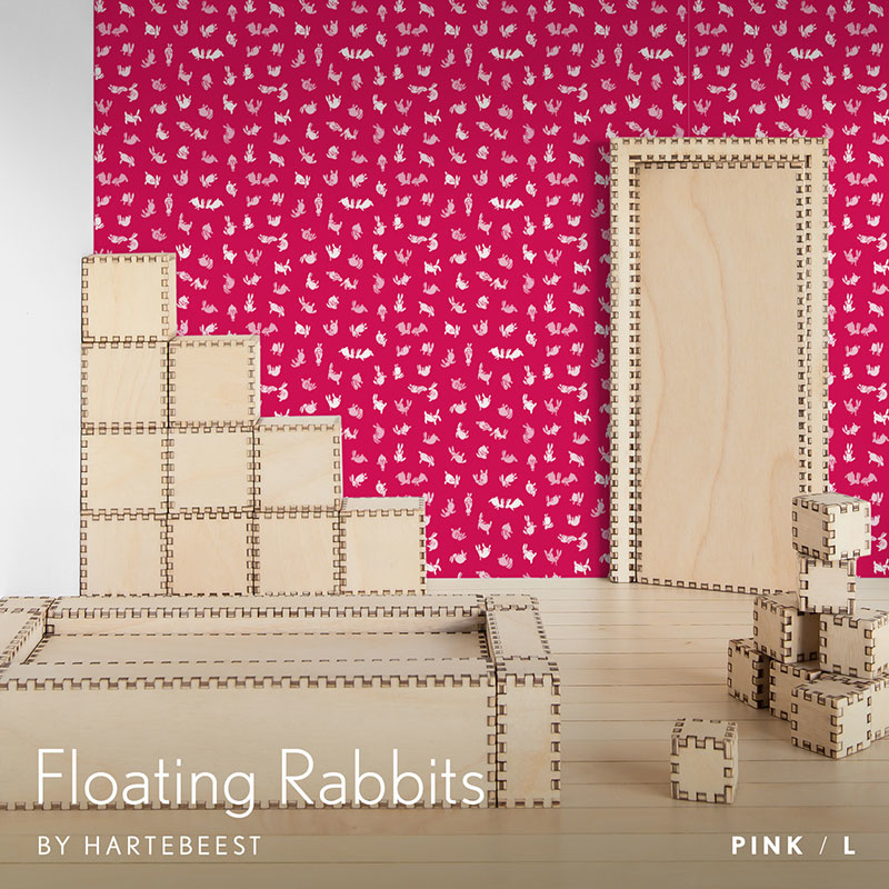 Floating Rabbits - Pink