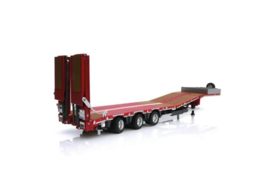 Nooteboom semi lowloader, rood, hout