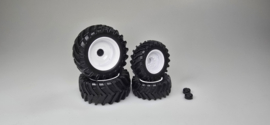 Bandenset Fendt 818/820 breed UH (Wit)