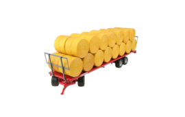 Maupu Trailer with round haybales