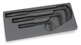 Snap-on 3 pc Multiposition Prybar Set (8, 12 and 16")