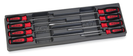 Snap-on 8 pc Instinct® Soft Grip Extra-Long Combination Cabinet Screwdriver Set